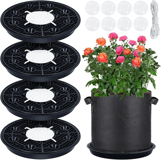 4 Pack 16.5'' Self-Watering Fabric Pot Base by POILKMNI