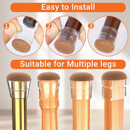 Chair Leg Floor Protectors Extra Small 24Pcs, Silicone Chair Leg Protectors - Image 5