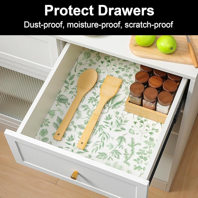 Cooyes Shelf Liners for Kitchen Cabinets Refrigerator Liners Waterproof & - Image 2