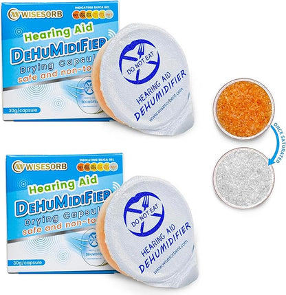 2 Pieces Hearing Aid Dryer, Hearing Aid Dryer Capsules Bricks, Hearing Aid by Wisesorb
