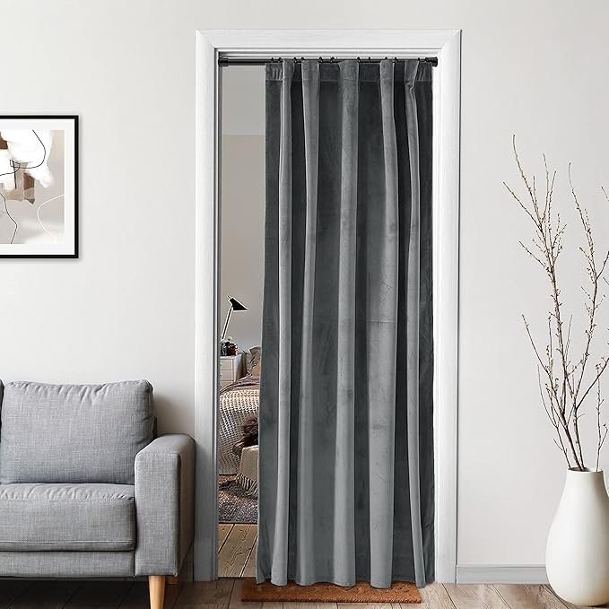 Grey Velvet Blackout Curtains for 48 x 80 Inch Bedroom by %E2%80%9CX%E2%80%9Dforextremeperfection