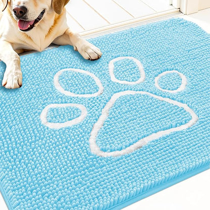OLANLY Dog Door Mat for Muddy Paws 30x20, Paw Print Design, Absorbs Moisture by OLANLY