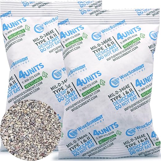 20 PackS 4 UNIT Clay Dessicant Packets, Dehumidifier by Wisesorb
