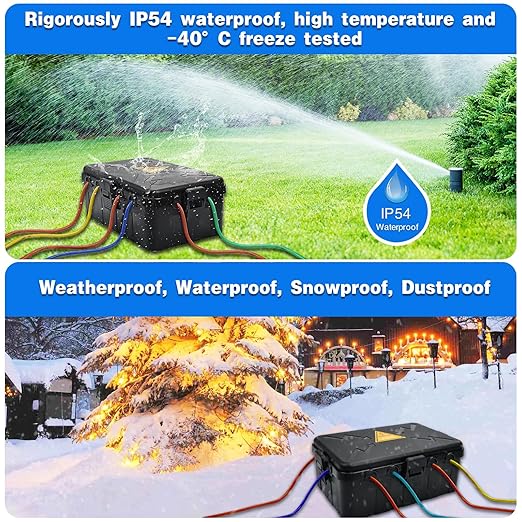 Hrensaw Large Outdoor Electrical Box Waterproof, IP54 Waterproof Outdoor Outlet - Image 5