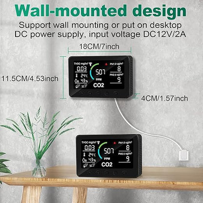12 in 1 Air Quality Monitor Indoor, - Image 5