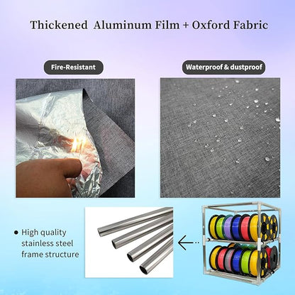 3D Printer Filament Storage Box Large, 2 Tiers Dual-Row Metal Filament Storage - Image 4
