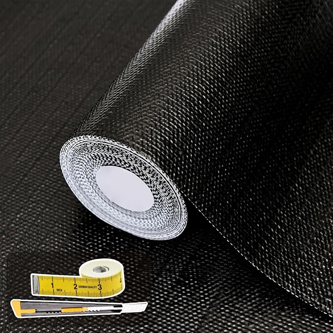 Shelf Liners for Kitchen Cabinets 12in x 30FT, Non Adhesive Drawer Liner Pure by Adwann