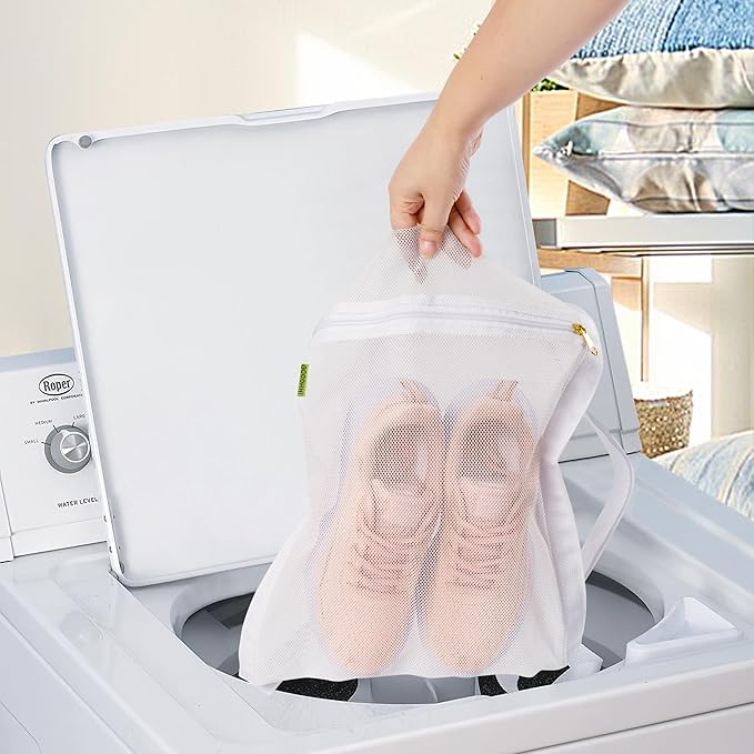 Sneaker Wash & Dry Net Bag for Dryer, 15.7x13.8 Inch Large HoneyComber Mesh Bags - Image 6