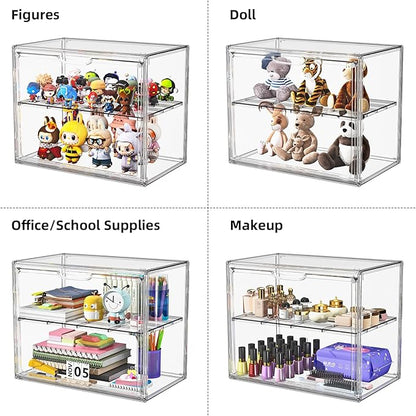 Large Acrylic Display Case for Collectibles, Stackable Hobby Blind Box Figurine - Image 3