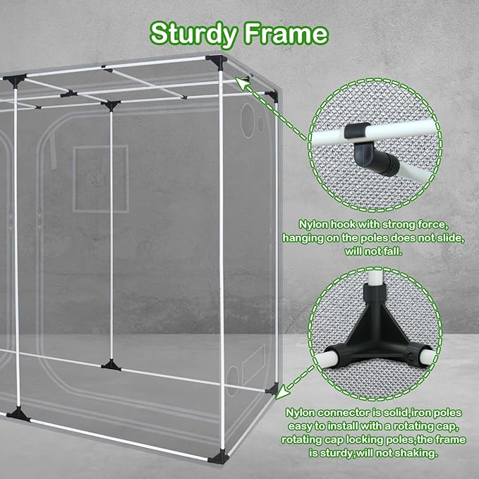 Grow Tents 96"x48"x78" High Reflective Grow Tent Indoor Grow Room - Image 7