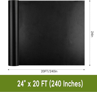 Extra Large Black Shelf Liner Roll, Peel and Stick Non Slip Cabinet Liner 24" x - Image 2