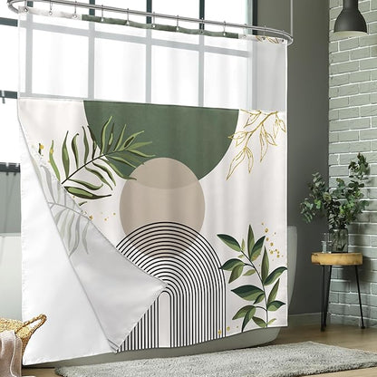 Sage Green Boho Shower Curtain - Image 3