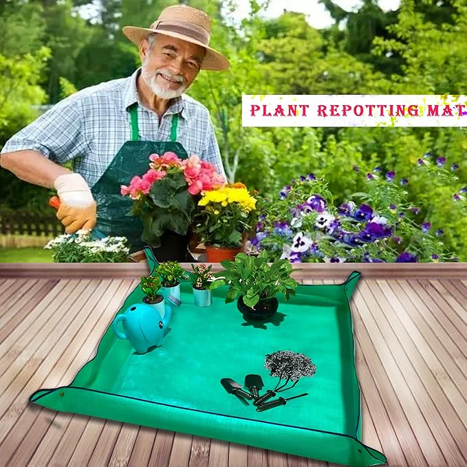 BIUWING Plant Repotting Mat, Waterproof Transplanting Mat, Foldable Indoor - Image 6