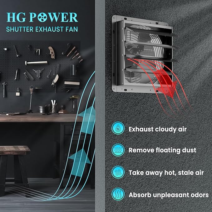 HG Power 14 Inch Shutter Exhaust Fan - Image 6