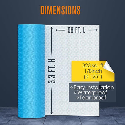 Houseables Uncoupling Membrane, Tile Underlayment, Tile Membrane, Flooring - Image 3