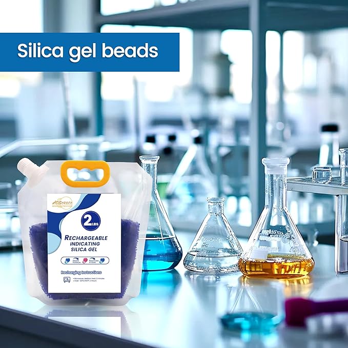 Premium Blue to Pink 3mm Silica Beads, Reusable Desiccant Bulk - Image 3