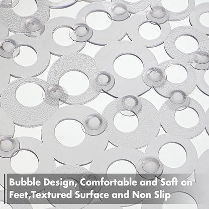 WELTRXE Oval Bathtub Mat Non Slip, Shower Mat - Image 4