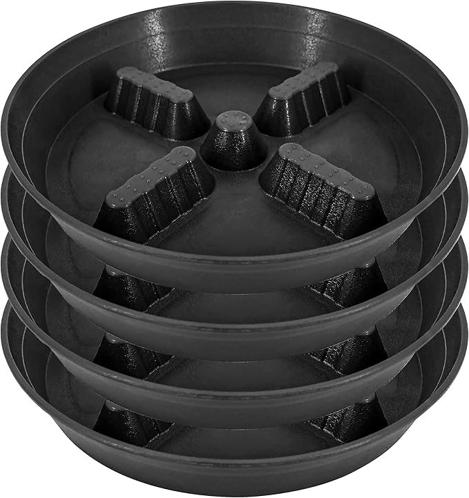 4 Pack Plant Saucer 10 inch, 8 12 14 17 inch, Plant Stand Plastic Plant Saucers by Unknown