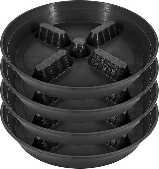 4 Pack Plant Saucer 10 inch, 8 12 14 17 inch, Plant Stand Plastic Plant Saucers by Unknown