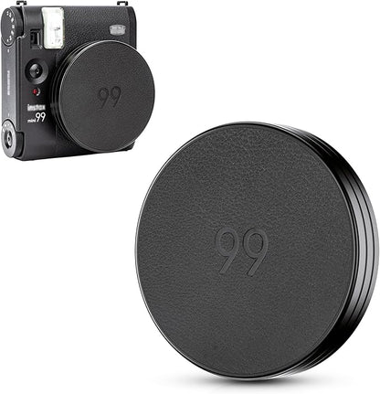 Retro Leather Lens Cap for Fujifilm Insta Mini 99, Aluminum Anti-Dust by JJC