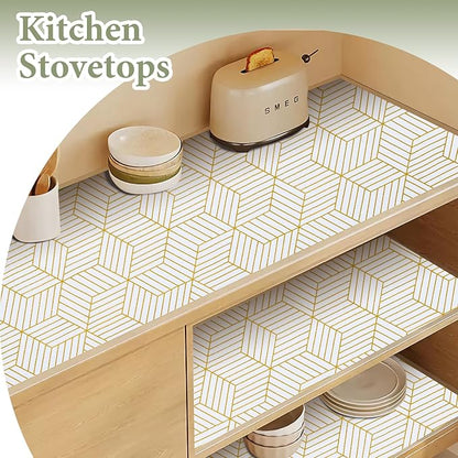 Shelf Liners for Kitchen Cabinets 35.4 in X 19.69 Ft, Non Adhesive Cabinet - Image 4