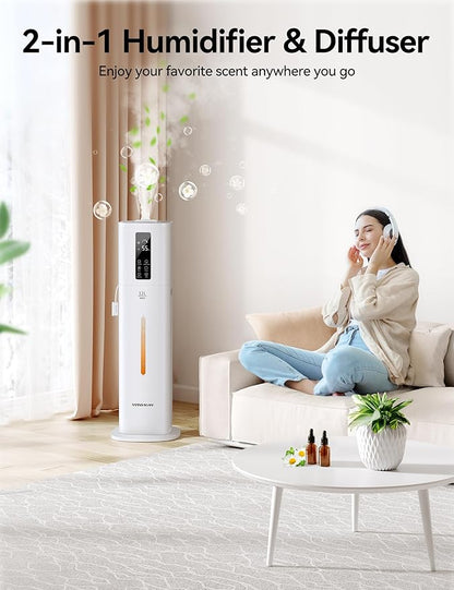 VAGKRI 12L Humidifiers for Large Room, Last 120 Hours, Cover up to 1000ft² - Image 3