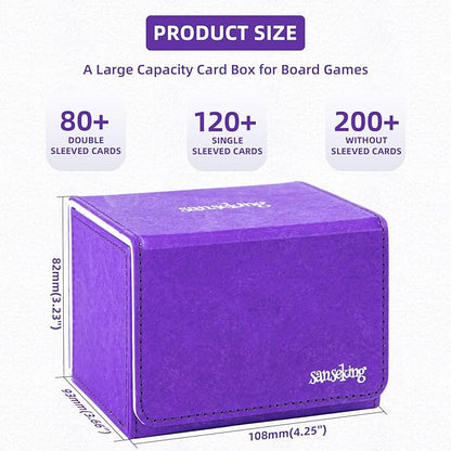 Magic Card Deck Box for MTG Single Deck Card Box fits 100+ TCG Sleeved Cards - Image 2