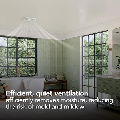 QT Series Very Quiet 80 CFM Ceiling Bathroom Exhaust Fan, .4 Sones, ENERGY STAR - Image 5