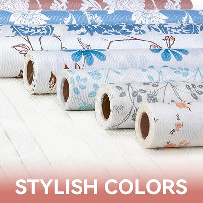 RAY STAR Shelf Liner, 18 Inch x 8 Feet Non Adhesive Floral Kitchen Cabinet Liner - Image 9