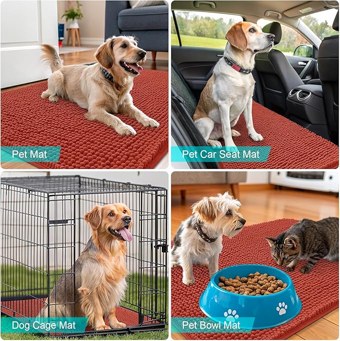 OLANLY Dog Door Mat for Muddy Paws 44x24, Absorbs Moisture and Dirt, Absorbent - Image 7