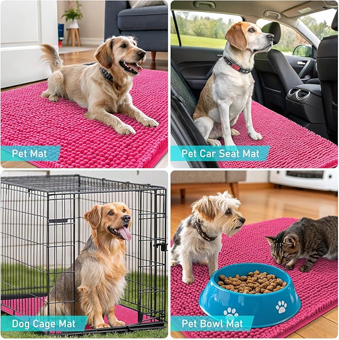 OLANLY Dog Door Mat for Muddy Paws 30x20, Absorbs Moisture and Dirt, Absorbent - Image 7