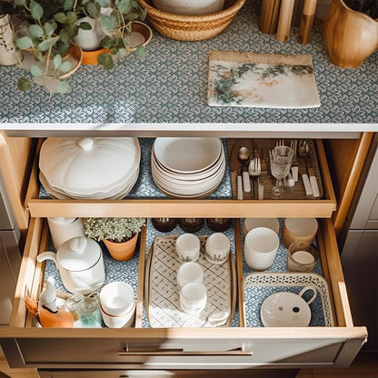 18" W x 192" L Floral Drawer and Shelf Liner - Image 2