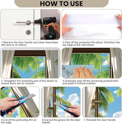 3D Door Decals Stickers Peel Stick Wall Murals Vinyl Wallpaper Self-Adhesive - Image 5