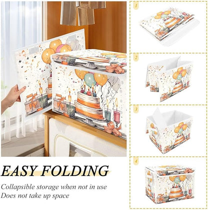 xigua Happy Birthday Pattern Storage Bins - Image 4