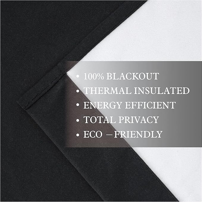 Easy Home 2 Panels Blackout Tier Curtain - Image 5