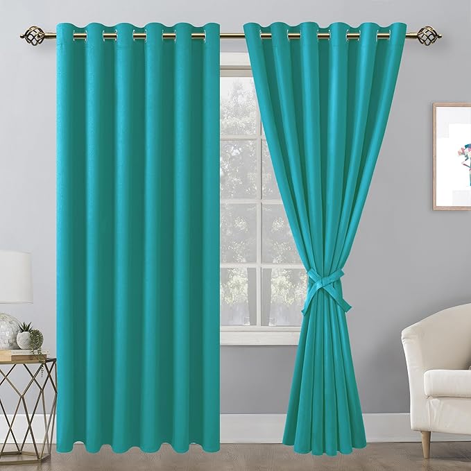 Hiasan Room Darkening Curtains for Bedroom, 70 x 84 Inches - Image 2