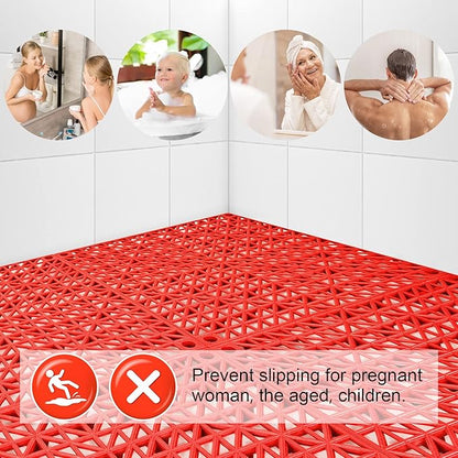 MYFAMIREA Modular Interlocking Cushion 12 Pack 11.8" x 11.8" Rubber Floor Tiles - Image 6