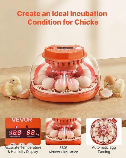 VEVOR 12 Egg Incubator, Automatic Egg Turner - Image 2