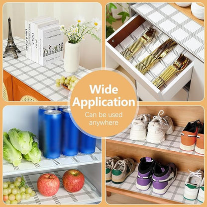 Drawer Shelf Liner Non Adhesive, Slip Resistant Easy to Clean Protect Kitchen - Image 6