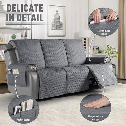 TAOCOCO 100% Waterproof Recliner Cover, Non-Slip Washable Reclining Couch Cover - Image 5