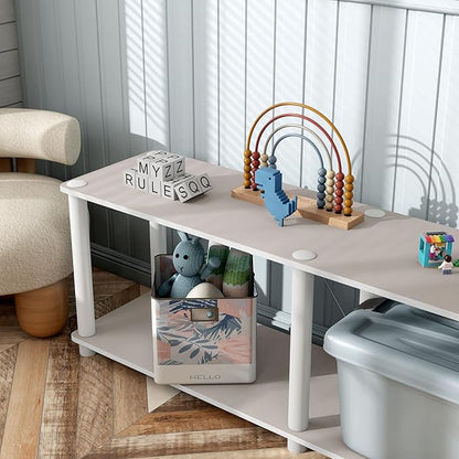 Homes: Inside + Out Apexa Modern 2-Tier Extra Wide Shelving Units, Collectibles - Image 15