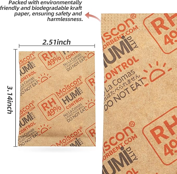 8g 49% Two-Way Humidity Packs for Wooden Instrument, 15 Pack Size 8 for Music - Image 3