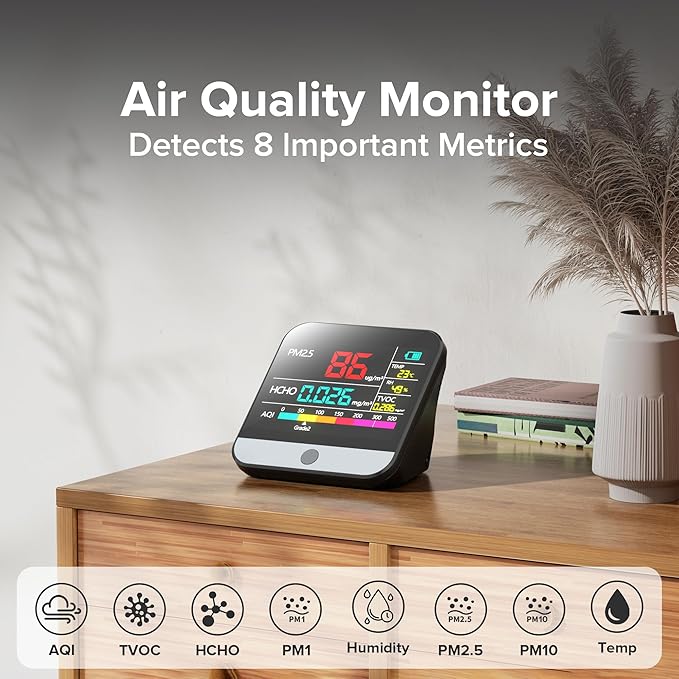 Xoopon 13 in 1 Air Quality Monitor Indoor Portable - Image 2