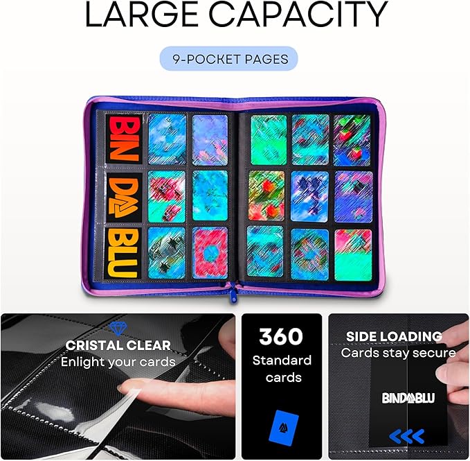 9 Pocket Trading Card Zip Binder - Image 2