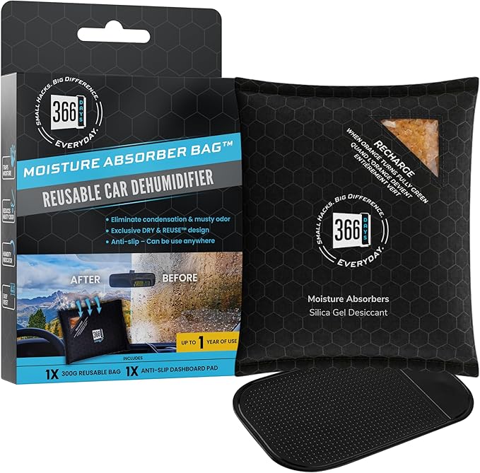 Dehumidifier & Moisture Absorber Bag – Reusable Silica Gel by 366Days