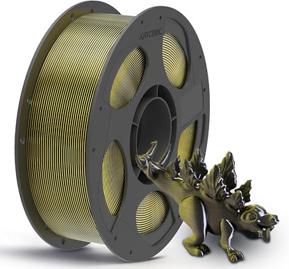 ANYCUBIC Silk Dual Color Pla Filament, 2-in-1 Chrome Coextrusion Color Change by ANYCUBIC