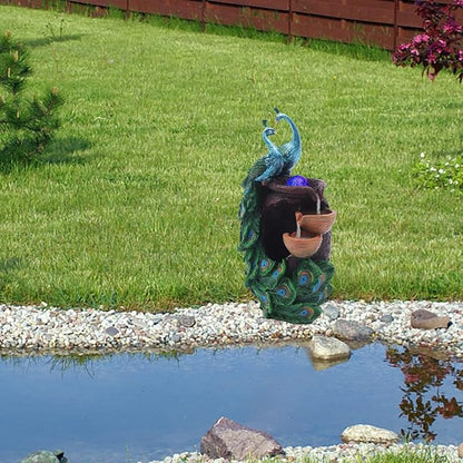 21Inch Art Decorative Animal Statue Bonsai Waterfall Fountain Humidifier - Image 6
