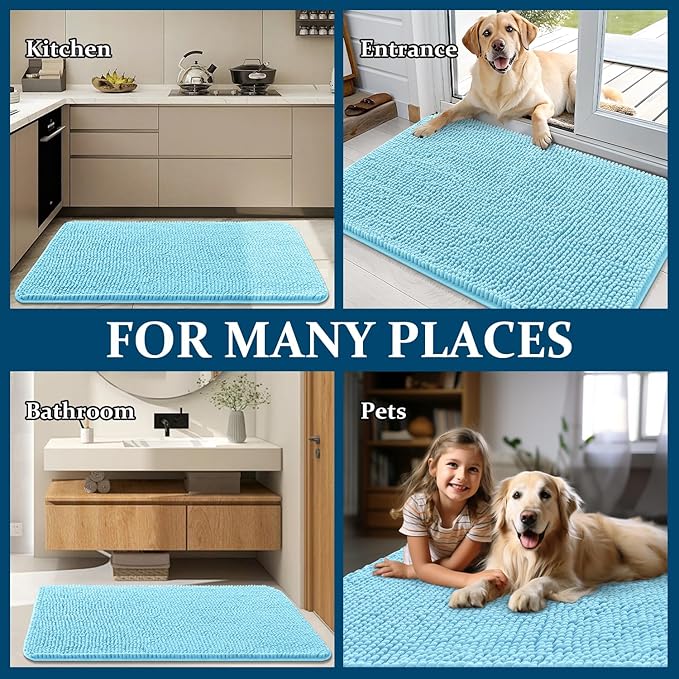 OLANLY Dog Door Mat for Muddy Paws 34x21, Absorbs Moisture and Dirt, Absorbent - Image 8