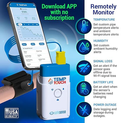 TempTouch WiFi Clamp Temperature and Humidity Sensor, Smart Thermometer - Image 8