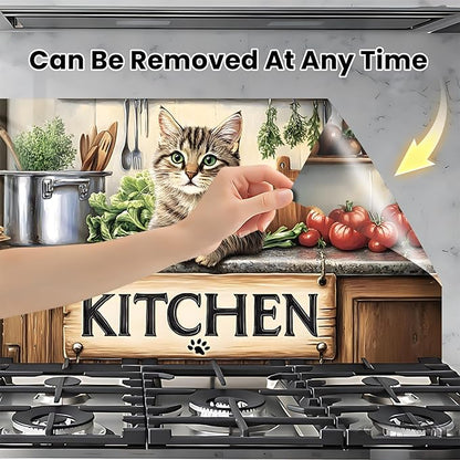 NYZE Kitchen Backsplash Stickers Waterproof Stove Backsplash Protector - Image 4